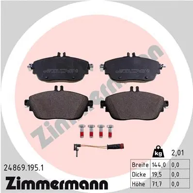 Brake Pad Set, disc brake (24869.195.1)