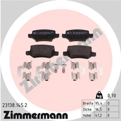 Brake Pad Set, disc brake (23138.145.2)
