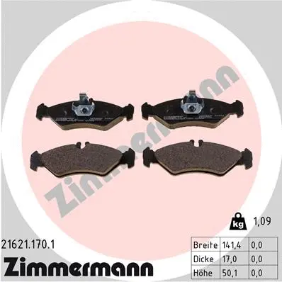 Brake Pad Set, disc brake (21621.170.1)