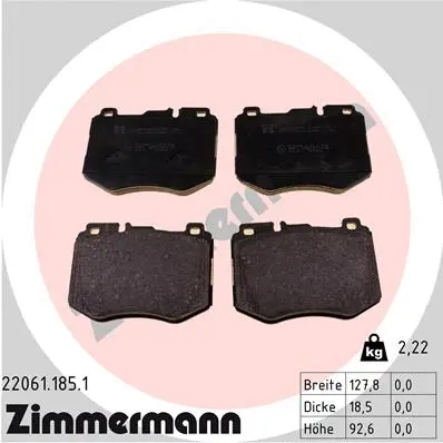 Brake Pad Set, disc brake (22061.185.1)
