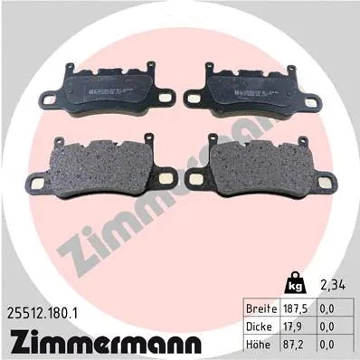 Brake Pad Set, disc brake (25512.180.1)