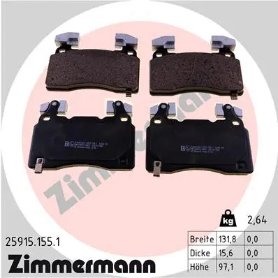 Brake Pad Set, disc brake (25915.155.1)