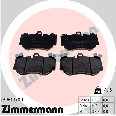 Brake Pad Set, disc brake (23961.170.1)