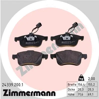 Brake Pad Set, disc brake (24339.200.1)