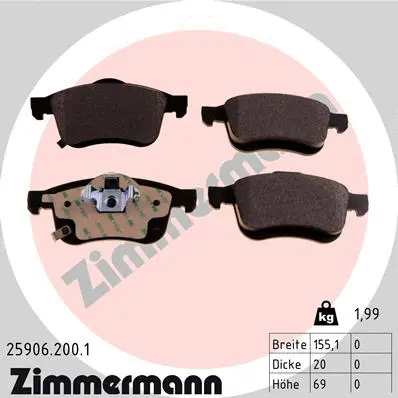 Brake Pad Set, disc brake (25906.200.1)