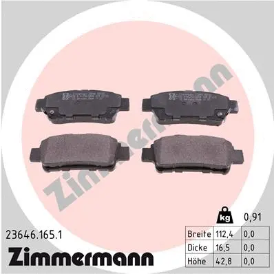 Brake Pad Set, disc brake (23646.165.1)