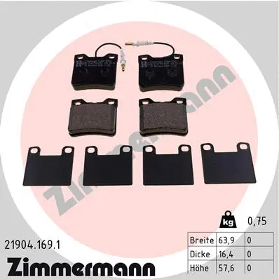 Brake Pad Set, disc brake (21904.169.1)