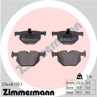 Brake Pad Set, disc brake (23448.170.1)