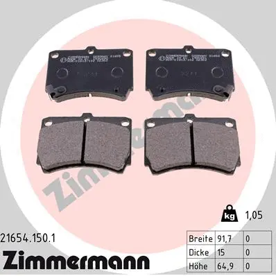 Brake Pad Set, disc brake (21654.150.1)