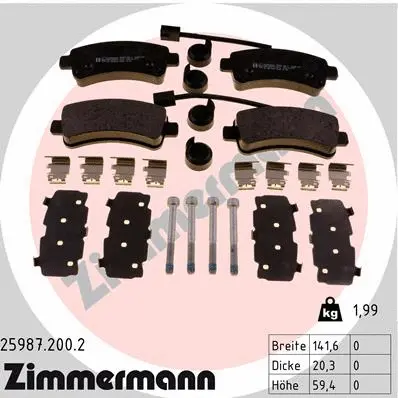 Brake Pad Set, disc brake (25987.200.2)
