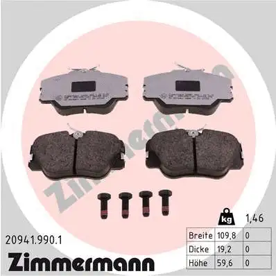 Brake Pad Set, disc brake (20941.990.1)