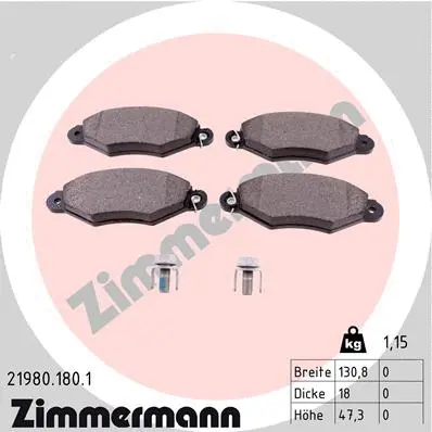 Brake Pad Set, disc brake (21980.180.1)