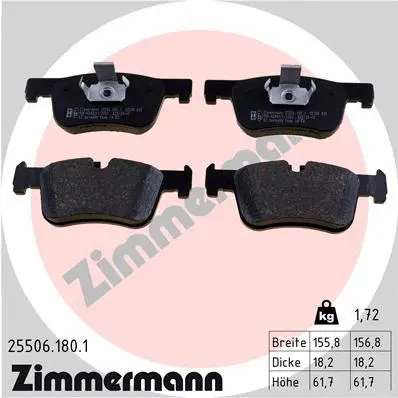 Brake Pad Set, disc brake (25506.180.1)