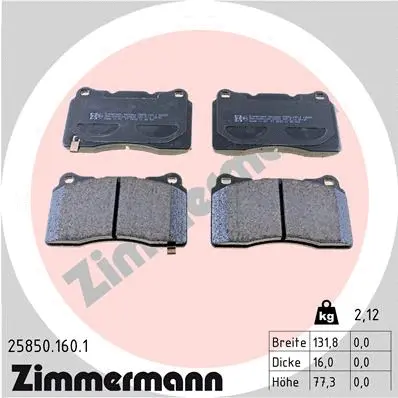 Brake Pad Set, disc brake (25850.160.1)