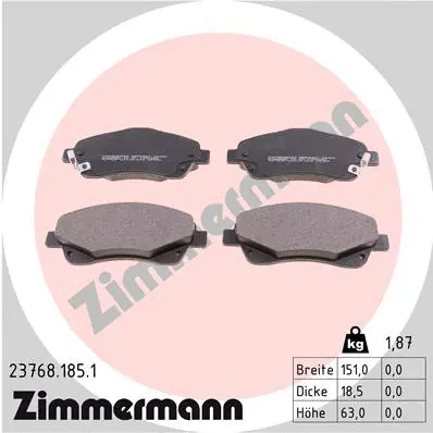 Brake Pad Set, disc brake (23768.185.1)