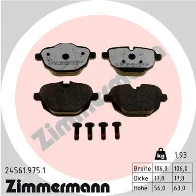 Brake Pad Set, disc brake (24561.975.1)