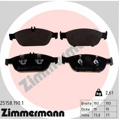 Brake Pad Set, disc brake (25158.190.1)