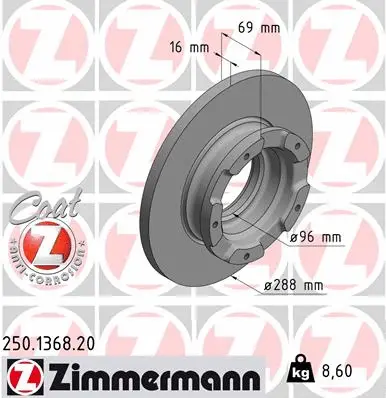 Brake Disc (250.1368.20)