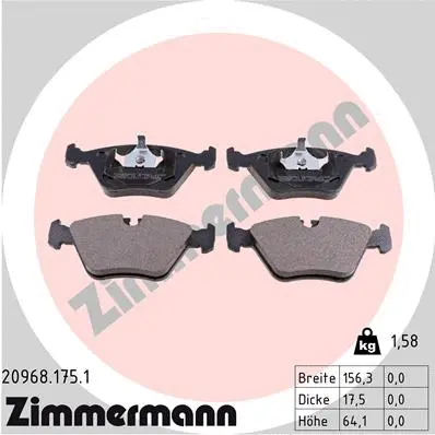 Brake Pad Set, disc brake (20968.175.1)