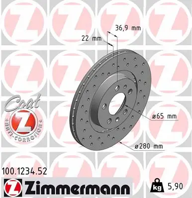 Brake Disc (100.1234.52)