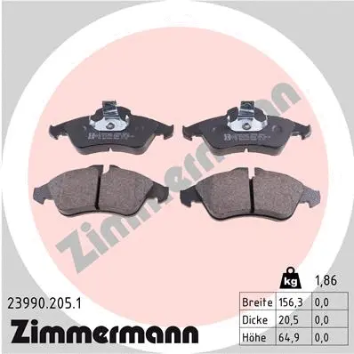 Brake Pad Set, disc brake (23990.205.1)