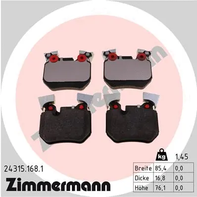 Brake Pad Set, disc brake (24315.168.1)