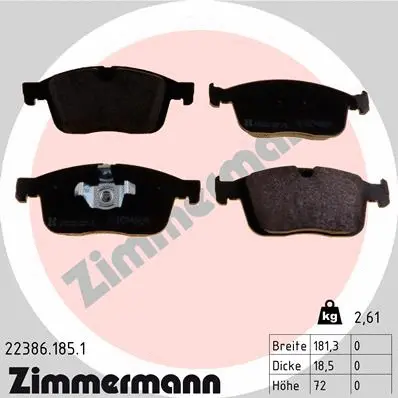 Brake Pad Set, disc brake (22386.185.1)