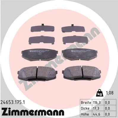 Brake Pad Set, disc brake (24653.175.1)