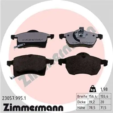 Brake Pad Set, disc brake (23057.995.1)
