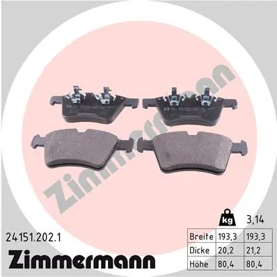 Brake Pad Set, disc brake (24151.202.1)