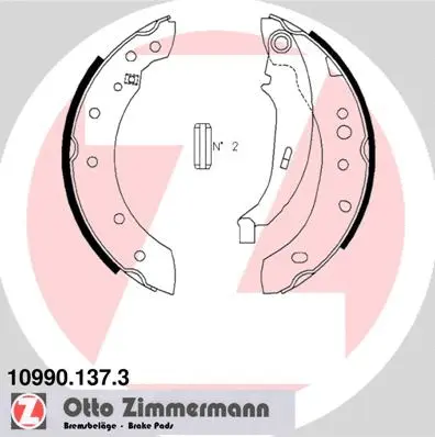 Brake Shoe Set, parking brake (10990.137.3)