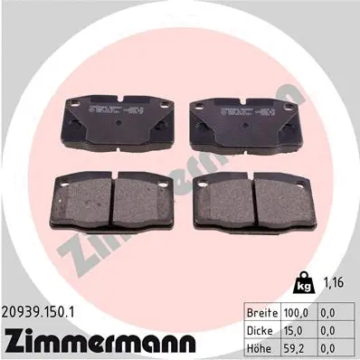 Brake Pad Set, disc brake (20939.150.1)