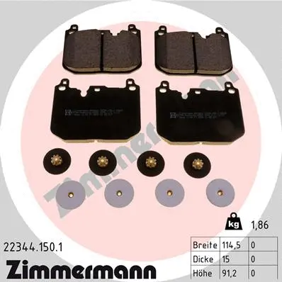Brake Pad Set, disc brake (22344.150.1)
