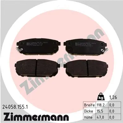 Brake Pad Set, disc brake (24058.155.1)
