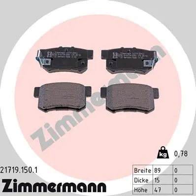 Brake Pad Set, disc brake (21719.150.1)