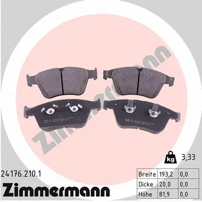 Brake Pad Set, disc brake (24176.210.1)