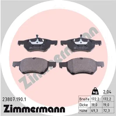 Brake Pad Set, disc brake (23807.190.1)