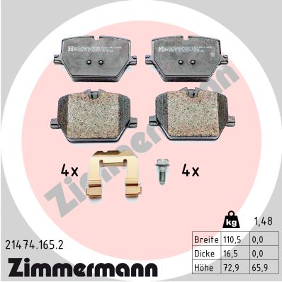 Brake Pad Set, disc brake (21474.165.2)