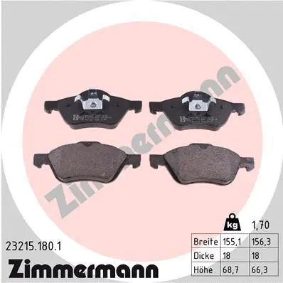 Brake Pad Set, disc brake (23215.180.1)