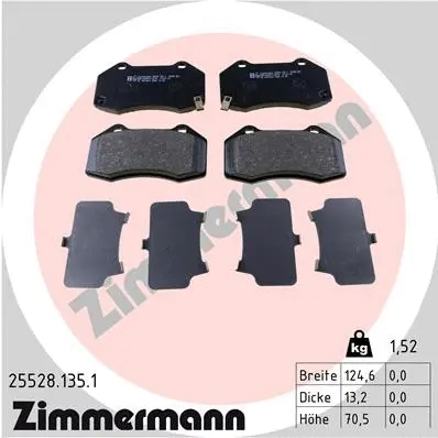 Brake Pad Set, disc brake (25528.135.1)