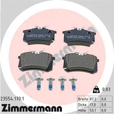 Brake Pad Set, disc brake (23554.170.1)