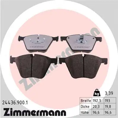 Brake Pad Set, disc brake (24436.900.1)