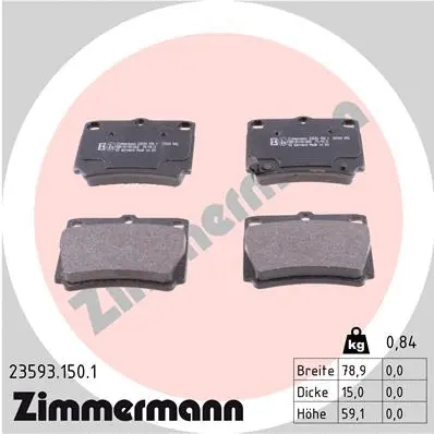 Brake Pad Set, disc brake (23593.150.1)