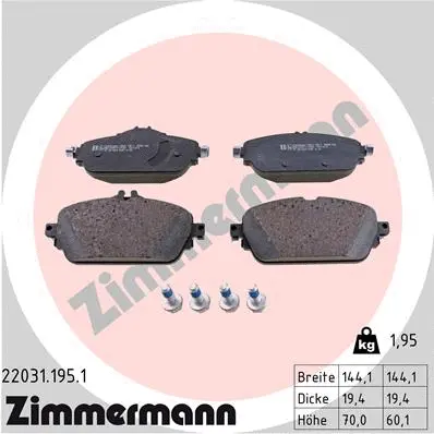 Brake Pad Set, disc brake (22031.195.1)