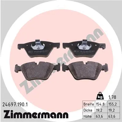 Brake Pad Set, disc brake (24697.190.1)