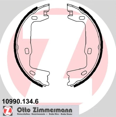 Brake Shoe Set, parking brake (10990.134.6)