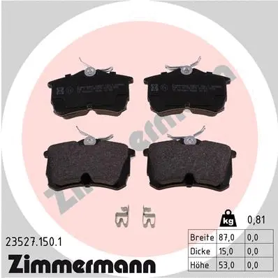 Brake Pad Set, disc brake (23527.150.1)
