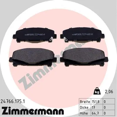 Brake Pad Set, disc brake (24766.175.1)