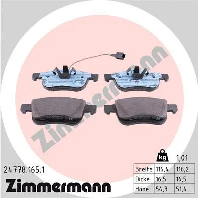 Brake Pad Set, disc brake (24778.165.1)