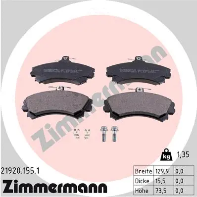 Brake Pad Set, disc brake (21920.155.1)